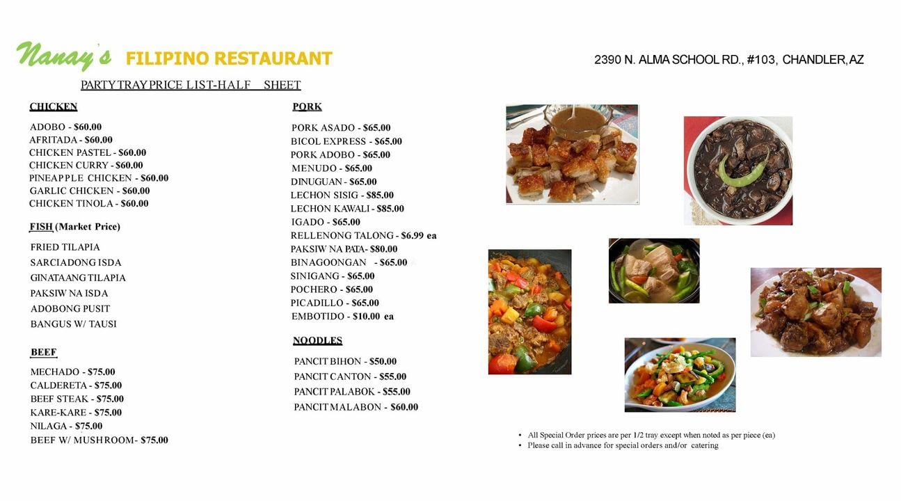 Nanay Menu 2 Nanay Menu 2
