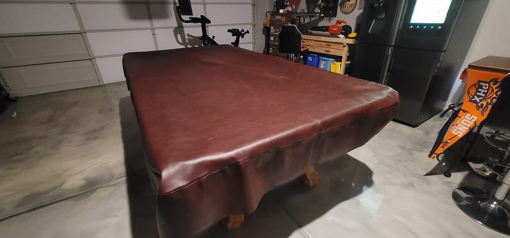 Pool table leather cover